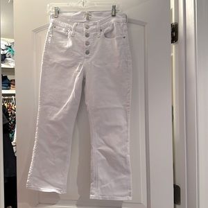 JCrew Billie Demi Bootcut in White. Like new.